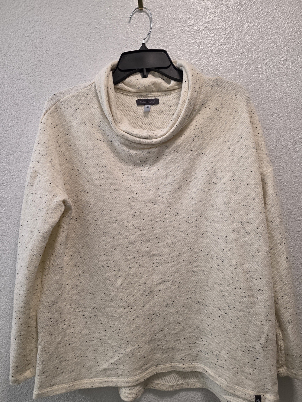 Sonoma Cream Speckled Cowl Neck Sweater